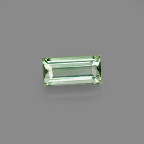 Tourmaline vert naturelle baguette, 0,65 ct, VVS-VS