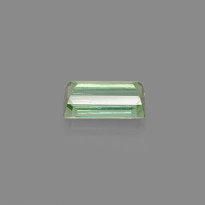 Tourmaline vert naturelle baguette, 0,65 ct, VVS-VS