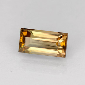 Tourmaline jaune naturelle baguette, 1,03 ct, VVS