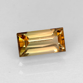 Tourmaline jaune naturelle baguette, 1,03 ct, VVS