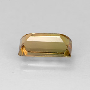 Tourmaline jaune naturelle baguette, 1,03 ct, VVS