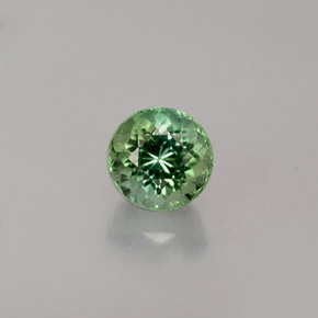 Tourmaline vert naturelle coupe roude, 0,68 ct, VVS