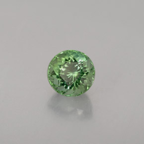 Tourmaline vert naturelle coupe roude, 0,68 ct, VVS