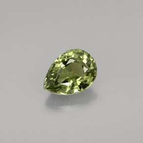 Tourmaline vert naturelle en forme de poire, 0,93 ct, VVS