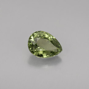Tourmaline vert naturelle en forme de poire, 0,93 ct, VVS