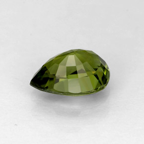Tourmaline vert naturelle en forme de poire, 0,91 ct, IF