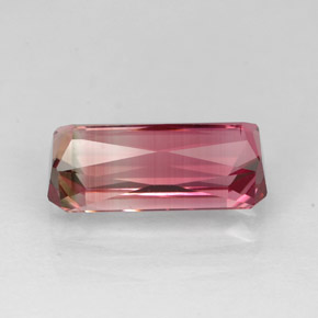 Tourmaline bicolore naturelle taille émeraude, 2,81 ct, VVS-VS