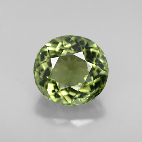 Tourmaline vert naturelle coupe ovale, 3,10 ct, VVS-VS