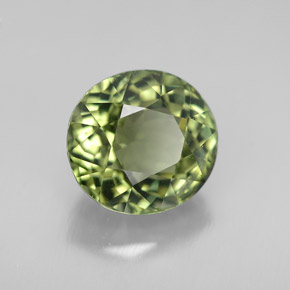 Tourmaline vert naturelle coupe ovale, 3,10 ct, VVS-VS
