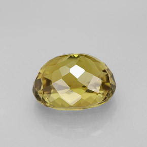 Tourmaline jaune naturelle coupe ovale, 3,97 ct, VVS
