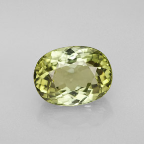 Tourmaline vert naturelle coupe ovale, 3,18 ct, VVS-VS