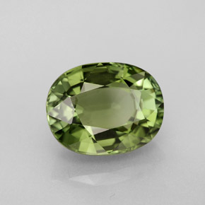 Tourmaline vert naturelle coupe ovale, 3,72 ct, VVS
