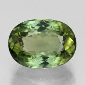 Tourmaline vert naturelle coupe ovale, 3,74 ct, VVS-VS