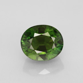 Tourmaline vert naturelle coupe ovale, 3,17 ct, VVS