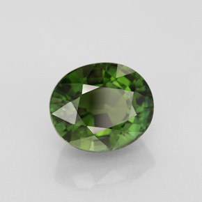 Tourmaline vert naturelle coupe ovale, 3,17 ct, VVS