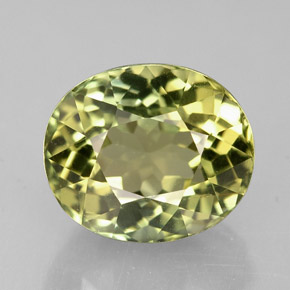 Tourmaline vert naturelle coupe ovale, 2,92 ct, VVS