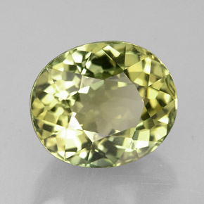 Tourmaline vert naturelle coupe ovale, 2,92 ct, VVS