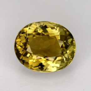 Tourmaline jaune naturelle coupe ovale, 4,00 ct, VVS-VS