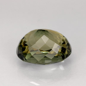 Tourmaline vert naturelle coupe ovale, 3,43 ct, VVS