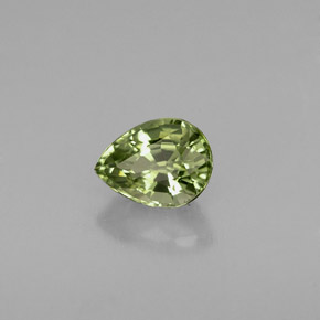 Tourmaline vert naturelle en forme de poire, 0,73 ct, VVS