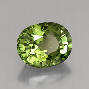 Tourmaline vert naturelle coupe ovale, 2,37 ct, VVS