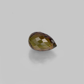 Tourmaline orange naturelle briolette, 0,89 ct, VS