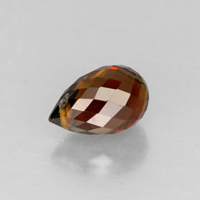 Tourmaline multicolore naturelle briolette, 0,81 ct, VS