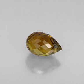 Tourmaline orange naturelle briolette, 1,20 ct, VS-SI