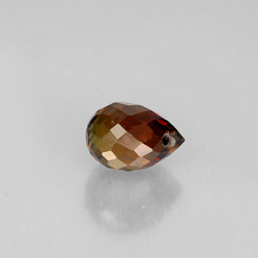 Tourmaline orange naturelle briolette, 0,62 ct, VVS-VS