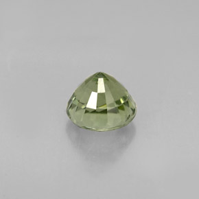 Tourmaline vert naturelle coupe roude, 1,01 ct, VVS