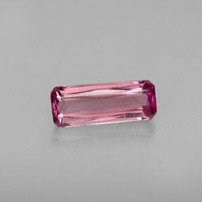 Tourmaline rose naturelle taille émeraude, 0,81 ct, VVS-VS
