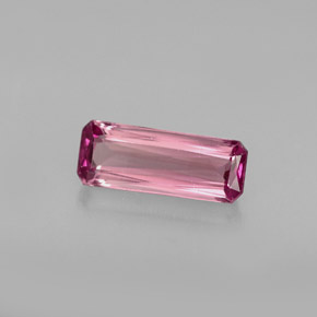 Tourmaline rose naturelle taille émeraude, 0,81 ct, VVS-VS