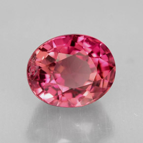 Tourmaline rose naturelle coupe ovale, 1,45 ct, VS-SI