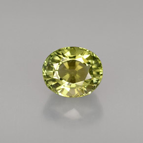 Tourmaline vert naturelle coupe ovale, 1,29 ct, VVS