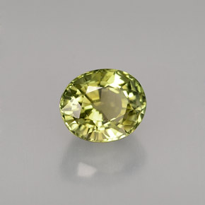Tourmaline vert naturelle coupe ovale, 1,29 ct, VVS
