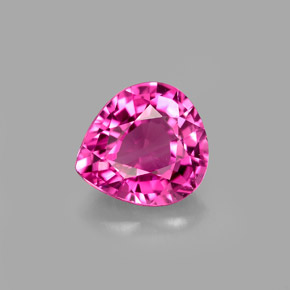 Tourmaline rose naturelle en forme de poire, 1,61 ct, VS