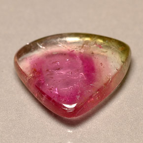 Tourmaline bicolore naturelle transparent, 3,30 ct, transparent / translucide