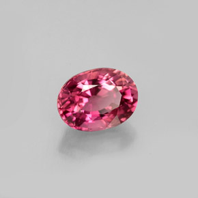 Tourmaline rose naturelle coupe ovale, 1,08 ct, VVS-VS