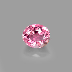 Tourmaline rose naturelle coupe ovale, 1,22 ct, VVS-VS