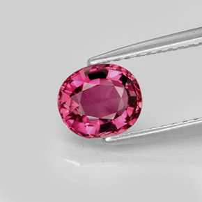 Tourmaline rose naturelle coupe ovale, 1,01 ct, VVS