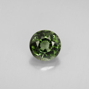 Tourmaline vert naturelle coupe roude, 1,18 ct, VVS