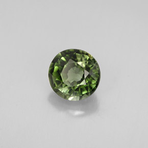 Tourmaline vert naturelle coupe roude, 1,18 ct, VVS