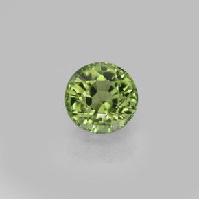 Tourmaline vert naturelle coupe roude, 1,00 ct, VS-SI