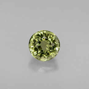 Tourmaline vert naturelle coupe roude, 1,09 ct, VVS