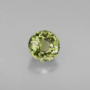 Tourmaline vert naturelle coupe roude, 1,09 ct, VVS