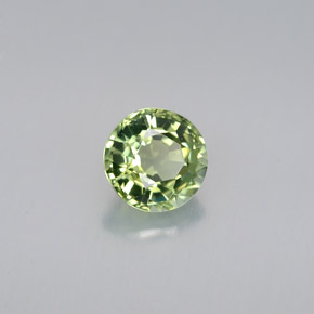 Tourmaline vert naturelle coupe roude, 0,88 ct, VVS