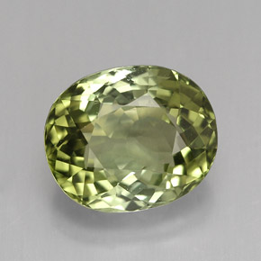 Tourmaline vert naturelle coupe ovale, 4,12 ct, VVS