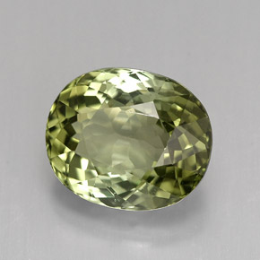 Tourmaline vert naturelle coupe ovale, 4,12 ct, VVS