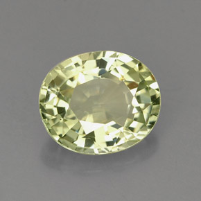 Tourmaline vert naturelle coupe ovale, 1,16 ct, IF