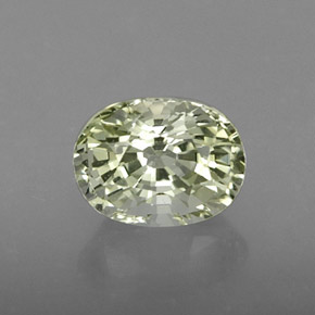 Tourmaline vert naturelle coupe ovale, 1,15 ct, IF
